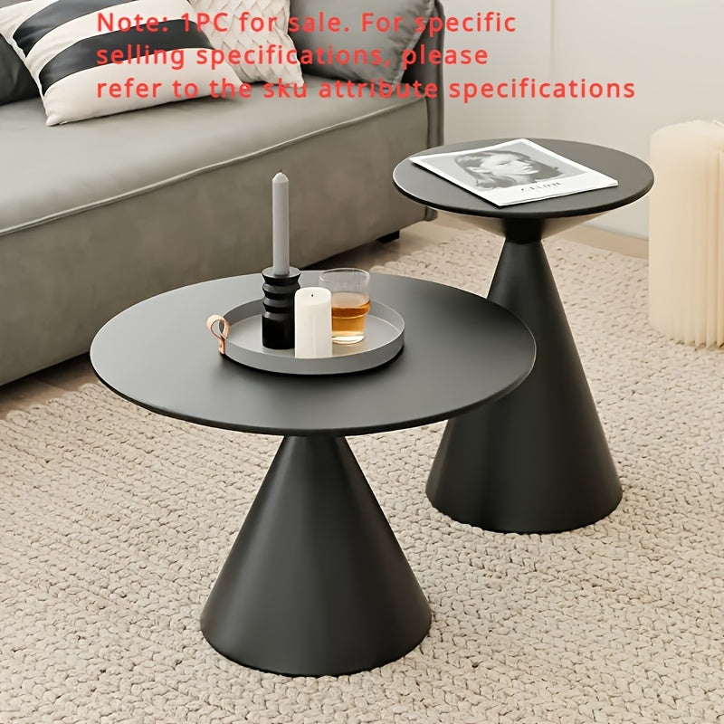 1pc Coffee Table Modern Living Room Black Low Center Table Bedroom Metal Furniture