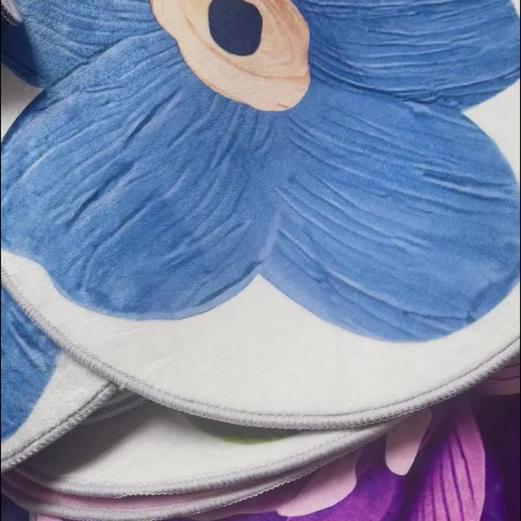 1pc Velvet Oil Painting Floral Bedside Mat - Non-Slip Latex Dot Backing, Machine Washable for Living Room, Bedroom, Vanity, Bathroom - Soft & Stylish Home Decor Mat