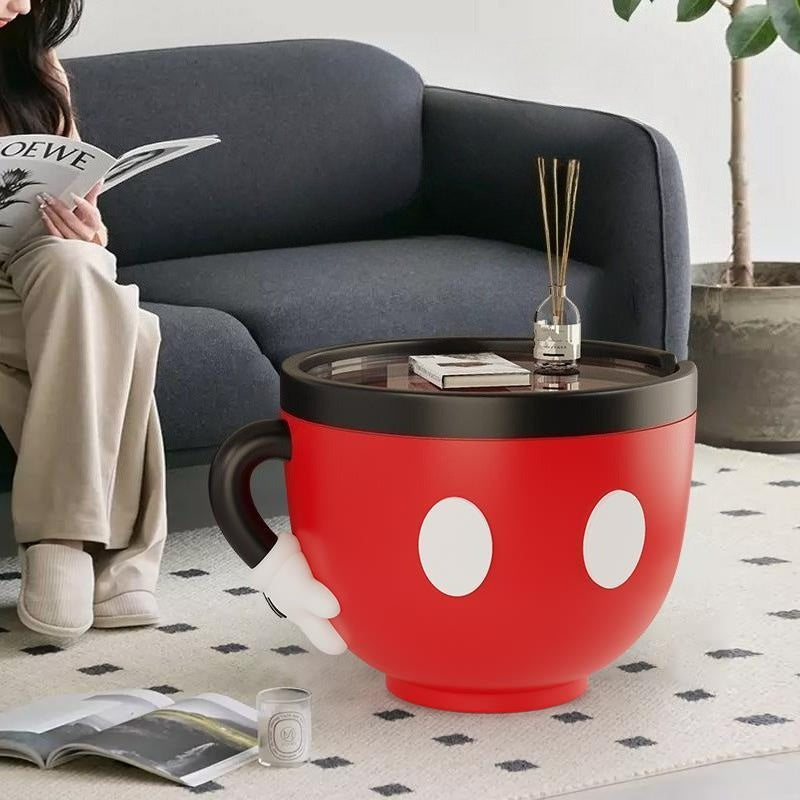 Disney Coffee Table, Mickey Mouse Creative Small Living Room Side Table with Resin Material - Space-Saving Modern Coffee Table for Home, Bedroom, or Office | Ideal for Serving Coffee and Snacks | Compact Design Perfect for Small Spaces