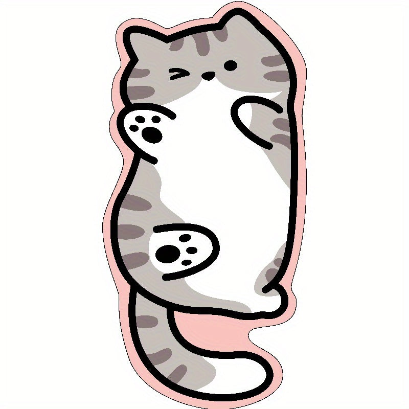 Whimsical Cat Mat 1pc Soft Plush Whimsical Cat-Shaped Area Mat | Washable & Durable, Polyester Fiber, Ideal for Living Room, Bedroom, or Office Decor, Perfect Holiday Gift, Machine Washable, Indoor Use Only