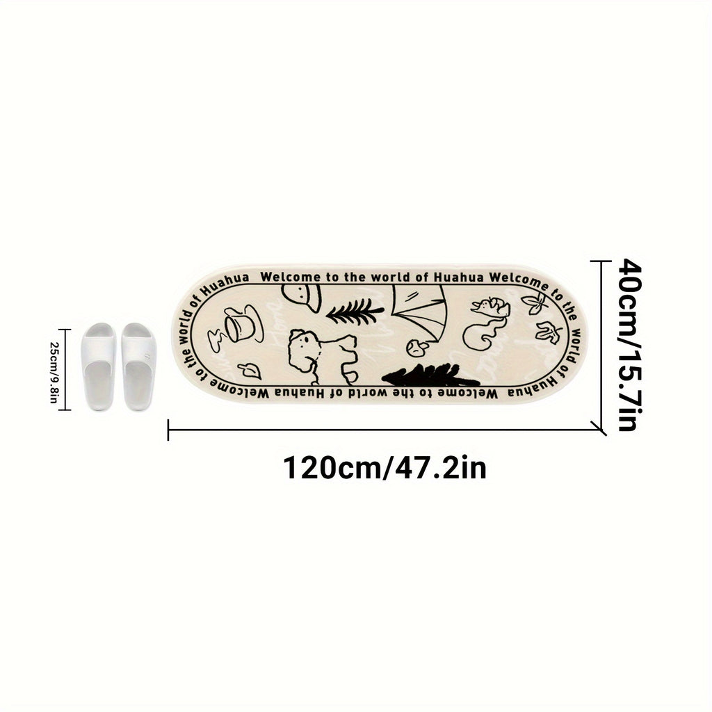 Non-slip Oval headboard rug | 1pc | plush | non-slip, soft | bedroom, living rooms and sofas | farmhouse home decor | aesthetic, minimalist