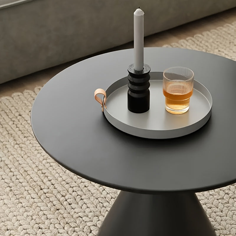 1pc Coffee Table Modern Living Room Black Low Center Table Bedroom Metal Furniture