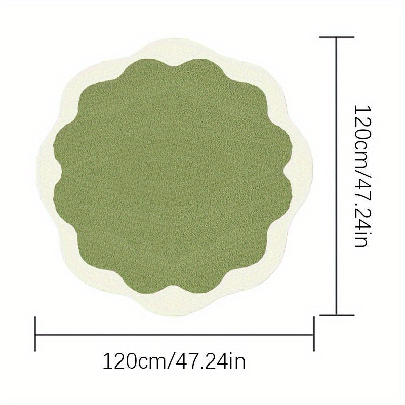 1000G Imitation Cashmere 10Mm Cream Style Pink Carpet for The Living Room, Petal-Shaped Rug for Bedroom Decoration, Fresh And Playful Area for Games, Non-Slip Crawling Mat for Home, Fluffy And Soft Carpet for The Wardrobe, Study, And Bedside.