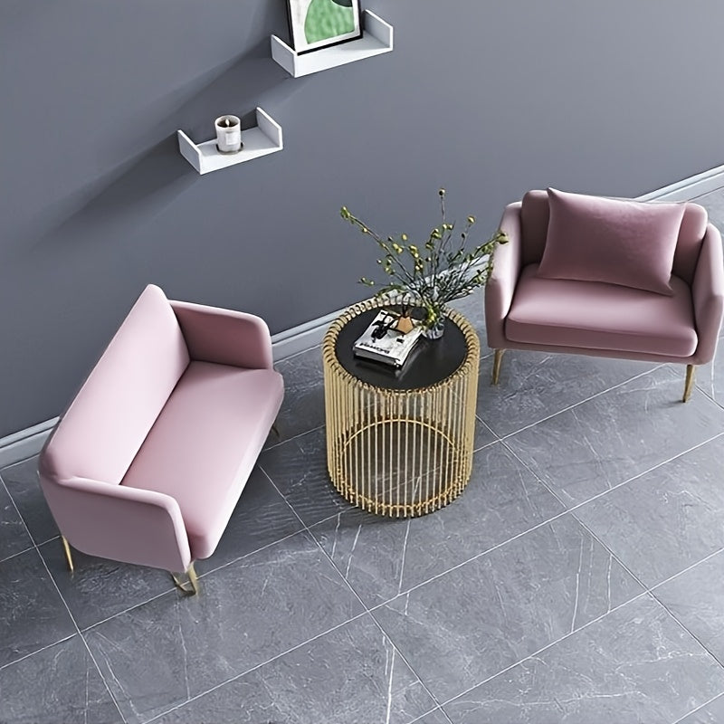 Modern Glass Coffee Table with Metal Frame - Elegant Espresso Finish, No Assembly Required, Durable Tempered Glass Top for Living Room, Bedroom, Office - Modern Home Decor, Coffee Table for Living Room, Bedroom Nightstand, Contemporary Design