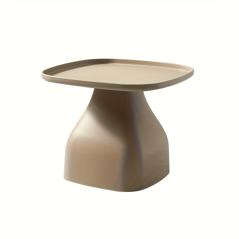 1pc Modern Minimalist Coffee Table - Square, Plastic, Pedestal Base, No Assembly Needed, Ideal for Living Room, Balcony, or Outdoor Use, Indoor Outdoor Coffee Table | Minimalist Coffee Table | Durable Plastic Table