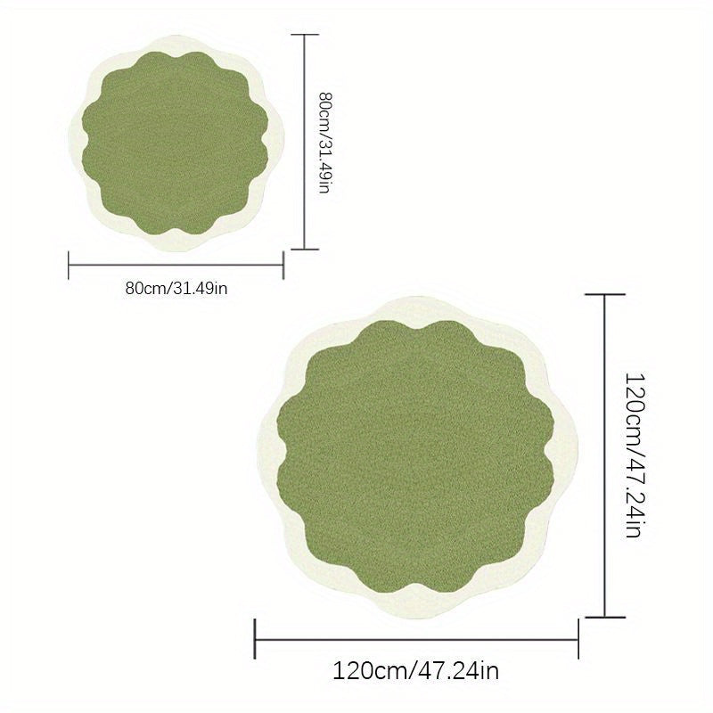 1000G Imitation Cashmere 10Mm Cream Style Pink Carpet for The Living Room, Petal-Shaped Rug for Bedroom Decoration, Fresh And Playful Area for Games, Non-Slip Crawling Mat for Home, Fluffy And Soft Carpet for The Wardrobe, Study, And Bedside.