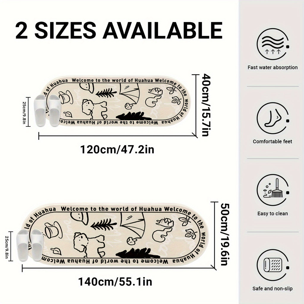 Non-slip Oval headboard rug | 1pc | plush | non-slip, soft | bedroom, living rooms and sofas | farmhouse home decor | aesthetic, minimalist