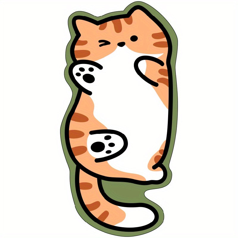 Whimsical Cat Mat 1pc Soft Plush Whimsical Cat-Shaped Area Mat | Washable & Durable, Polyester Fiber, Ideal for Living Room, Bedroom, or Office Decor, Perfect Holiday Gift, Machine Washable, Indoor Use Only