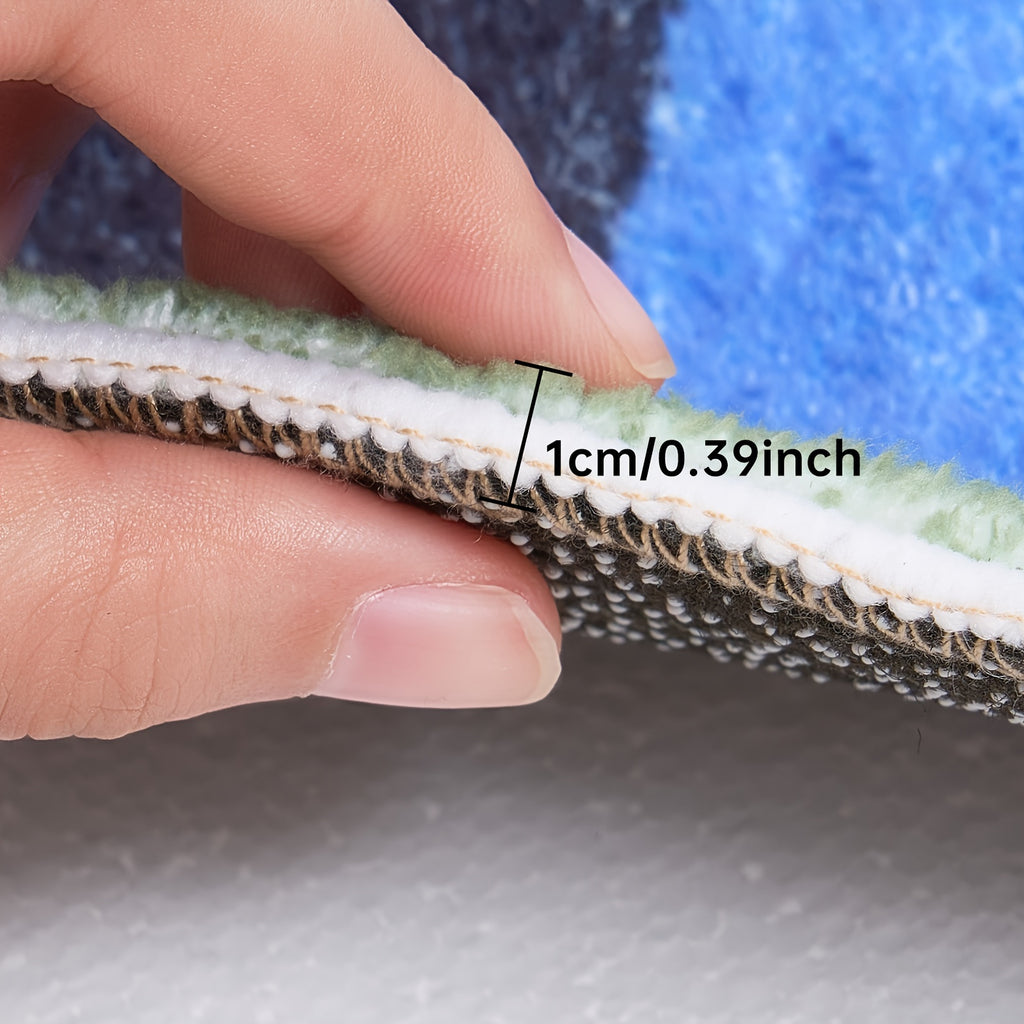 Non-slip Oval headboard rug | 1pc | plush | non-slip, soft | bedroom, living rooms and sofas | farmhouse home decor | aesthetic, minimalist