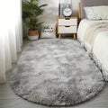 Plush Oval Area Rug for Bedroom and Living Room - Soft Polyester, Hand Washable, Perfect for Coffee Table and Doorway Decor