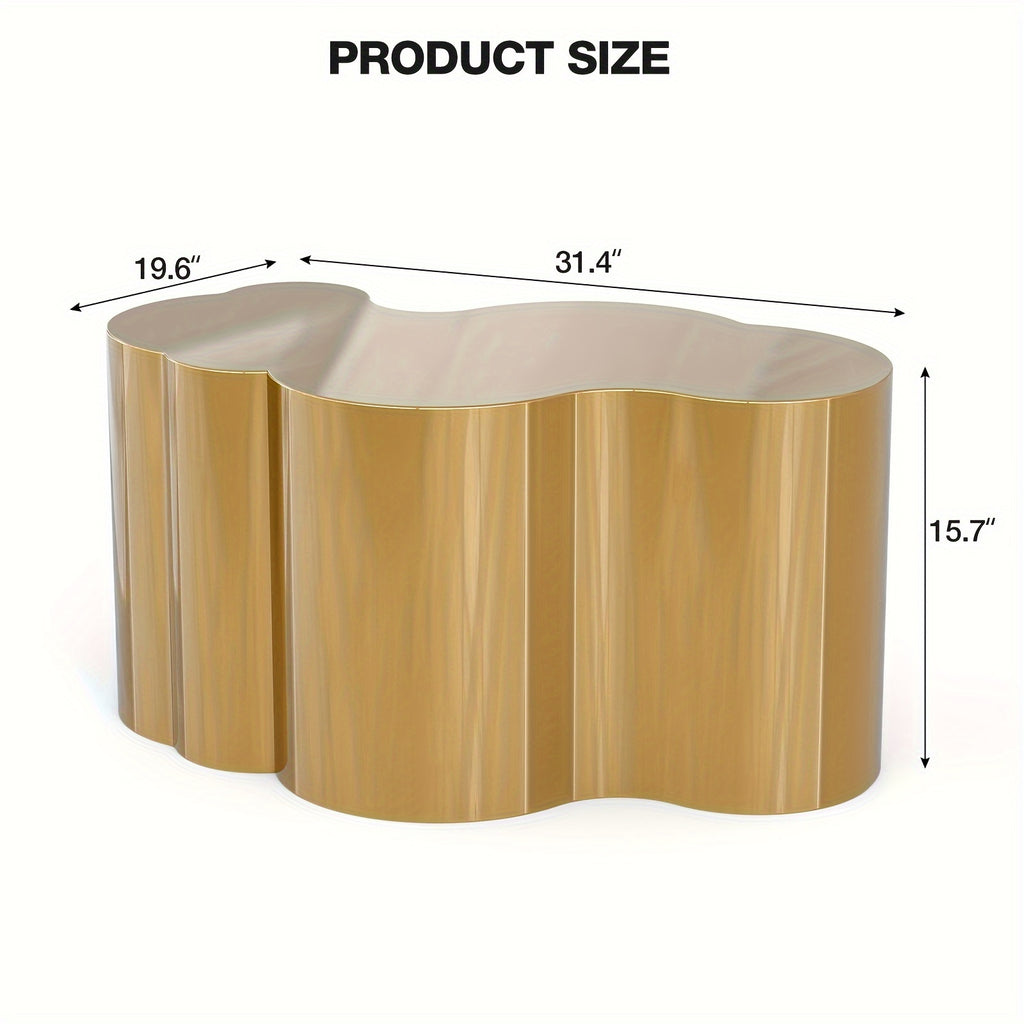 Modern Golden Stainless Coffee Table, Large Cloud Fashion Design Accent Table for Living Room Bedroom - Large\u002FSmall