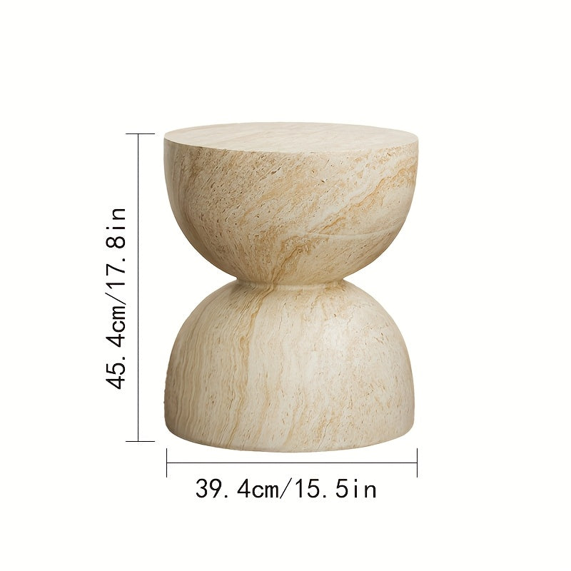 Outdoor Side Table, Round Coffee Table for Living Room, Hallway, Patio - No Assembly Required, Mixed Colors, Casual Style, Perfect for Outdoor Use, Patio Furniture | Modern Side Table | Durable Construction, Outdoor Coffee Table