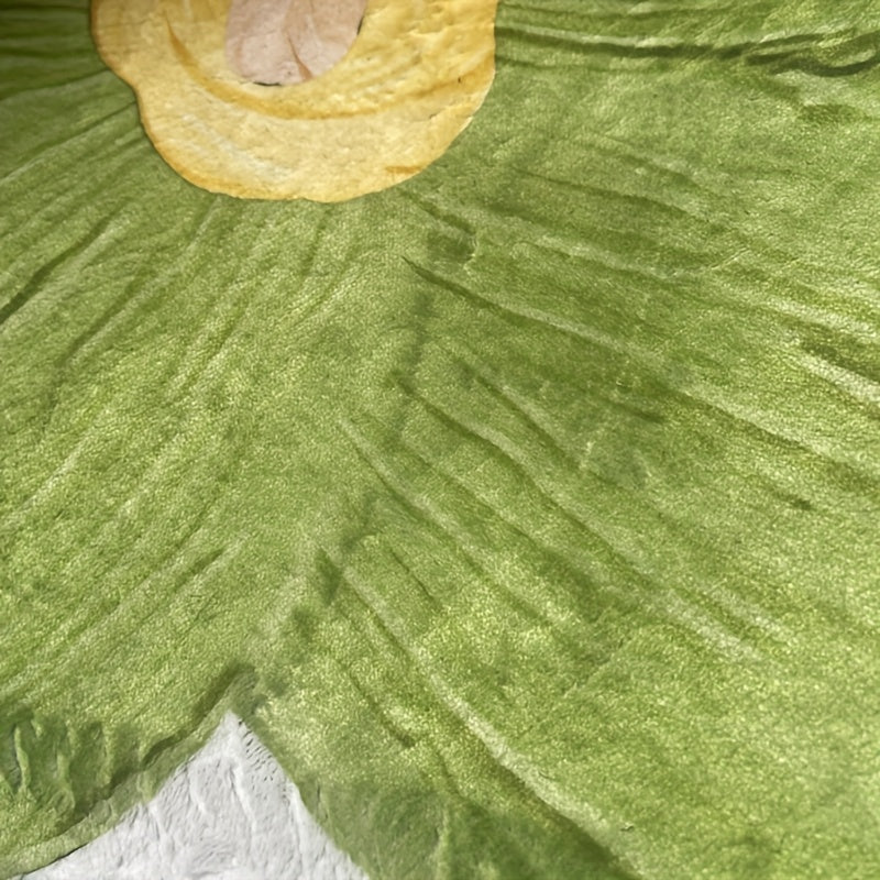 1pc Velvet Oil Painting Floral Bedside Mat - Non-Slip Latex Dot Backing, Machine Washable for Living Room, Bedroom, Vanity, Bathroom - Soft & Stylish Home Decor Mat